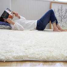 Large high pile plush white area rug and microfiber carpet